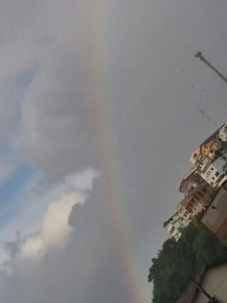 Marechal Floriano amanhece com chuvas fortes e arco iris