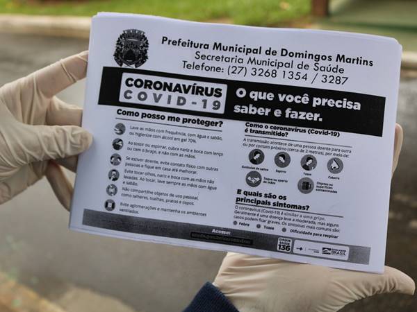 Campanha de orientaca contra a pandemia e realizada em Domingos Martins 02