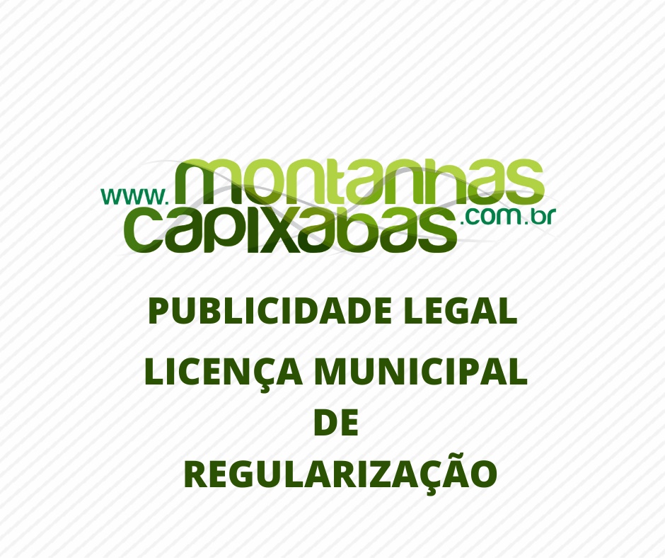 PL LIC REGULARIZAÇÃO