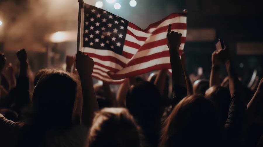 crowd-people-holding-flag-that-says-usa-it