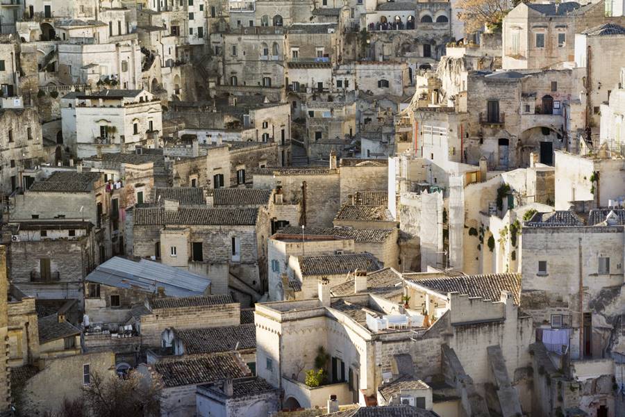 A beautiful shot of Matera, the European capital of culture in Basilicata,  Italy