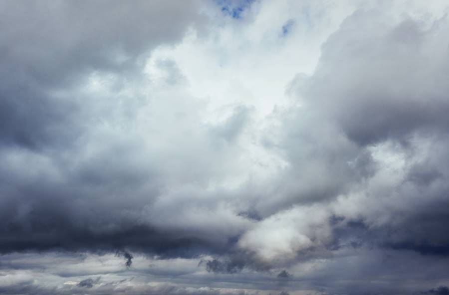 Background of dark clouds before a thunder-storm. Dramatic sky