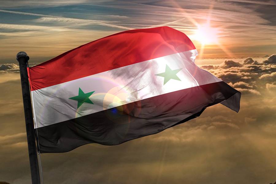 syria-flag-3d-rendering-flag-ghana-sun-backortund