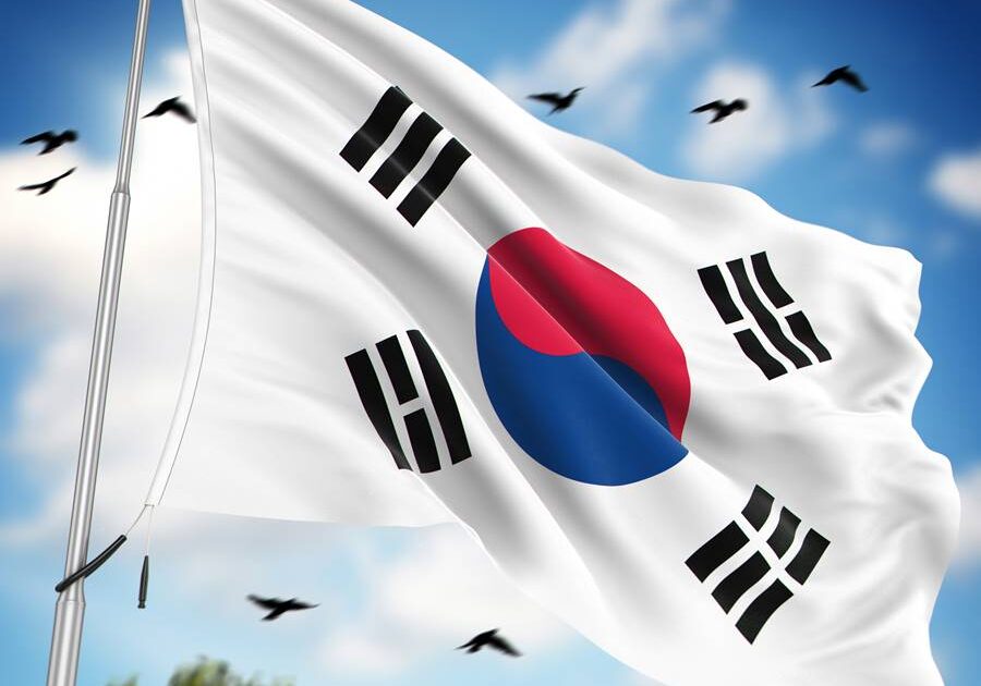 Flag of South Korea , This is a computer generated and 3d rendered image.