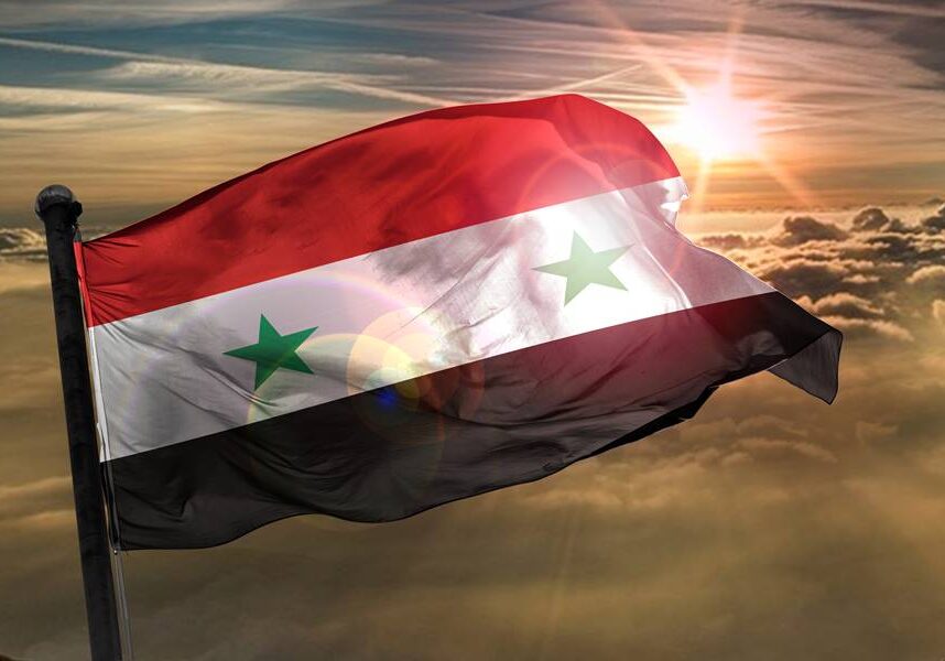 syria-flag-3d-rendering-flag-ghana-sun-backortund